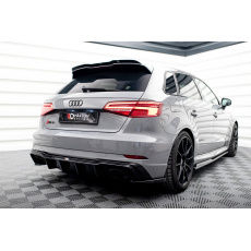 Maxton Design vložka zadního nárazníku ver.2 pro Audi RS3 8V Facelift, černý lesklý plast ABS, pro jednoduché koncovky na každé straně Maxton Design vložka zadního nárazníku ver.2 pro Audi RS3 8V Facelift, černý lesklý plast ABS, pro jednoduché koncovky na každé straně