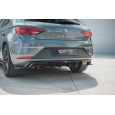Maxton Design vložka zadního nárazníku pro Seat Leon FR Mk3 Facelift, černý lesklý plast ABS
