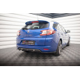 Maxton Design středový spoiler pod zadní nárazník s žebrováním pro Renault Megane Mk3 Facelift, černý lesklý plast ABS, GT Line Grandtour