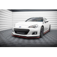 Maxton Design spoiler pod přední nárazník ver.3 pro Subaru BRZ Mk1, černý lesklý plast ABS, s červenou linkou