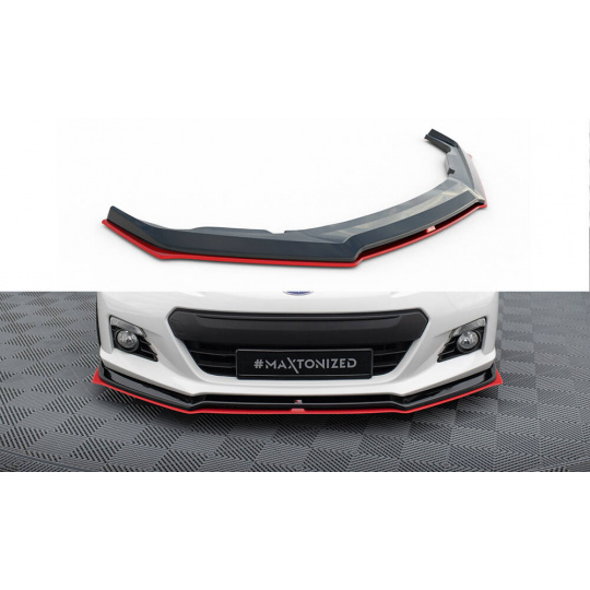 Maxton Design spoiler pod přední nárazník ver.3 pro Subaru BRZ Mk1, černý lesklý plast ABS