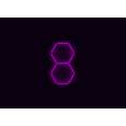 Kompletní LED hexagonové svítidlo růžové, rozměr: 2 elementy 97 x 168 cm