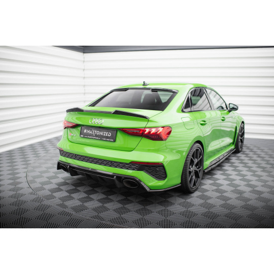 Maxton Design spoiler pod zadní nárazník v.2 pro Audi RS3 8Y, materiál pravý karbon, Sedan