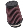 K&N univerzální kulatý zkosený filtr se vstupem 70 mm a výškou 127 mm, gumový vrchlík