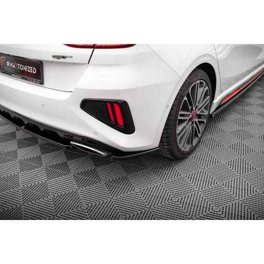 Maxton Design boční difuzory pod zadní nárazník pro Kia Cee'd Mk3 /GT, černý lesklý plast ABS