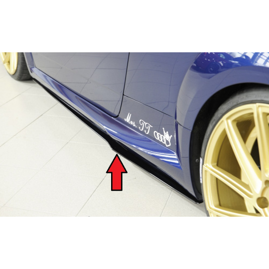 Rieger spoiler pod boční práh mont. strana levá pro Audi TT 8J-FV, 8S kupé, roadster vč. faceliftu, r.v. 07/14-08/18, 09/18-, plast ABS bez povrchové úpravy