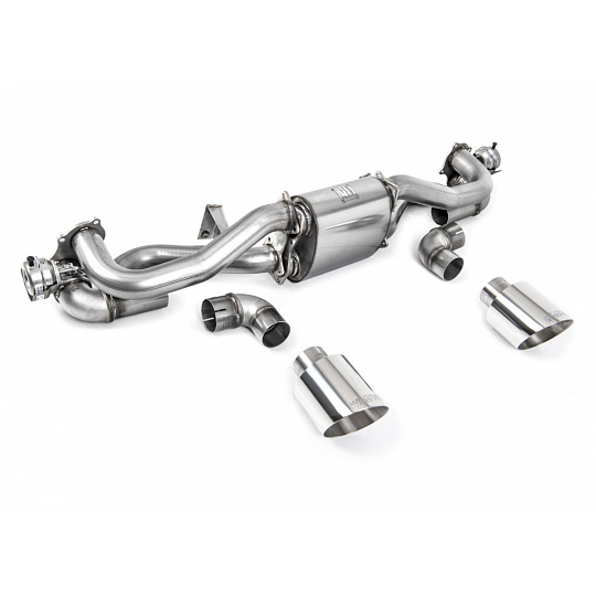 Milltek Sport výfukový systém OPF/GPF-Back pro Porsche Boxster 718 GTS 4.0 (s OPF/GPF - vyrobebo do 2020) 2019-2020, GT-115 leštěné koncovky