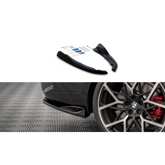 Maxton Design boční difuzory pod zadní nárazník ver.2 pro BMW řada 4 G22/M-Pack, černý lesklý plast ABS Nepasuje na M440i