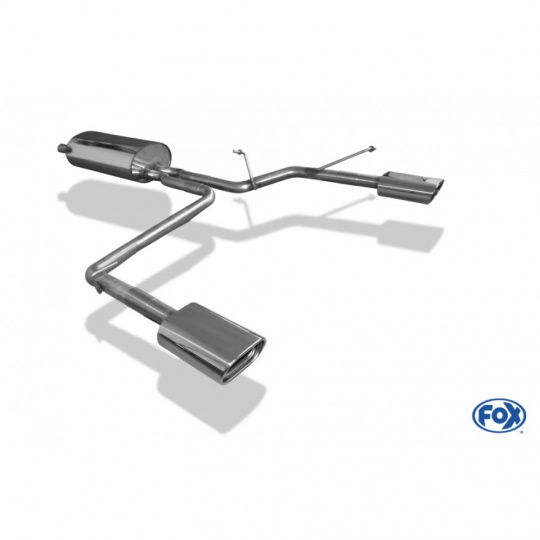 Fox Sportauspuff koncový tlumič výfuku s koncovkou 135x80 Typ 53 na obou stranách pro Lexus RX XU3 s motorem 3.3