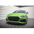 Maxton Design spoiler pod přední nárazník ver.2 pro Audi RS5 F5, černý lesklý plast ABS, facelift