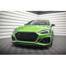 Maxton Design spoiler pod přední nárazník ver.2 pro Audi RS5 F5, černý lesklý plast ABS, facelift