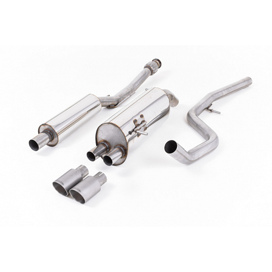 Milltek Sport homologovaný výfuk cat-back s rezonátorem (tišší) pro Peugeot 208 GTi 1.6 2012-2019, typ koncovek: GT-80 titanové