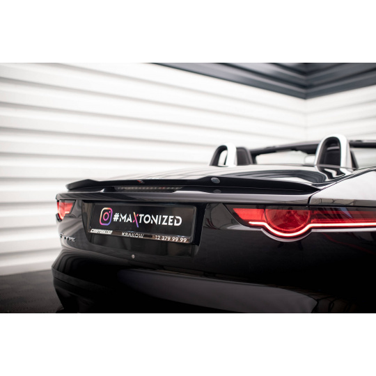 Maxton Design prodloužení spoileru pro Jaguar F-type Mk1 Facelift, černý lesklý plast ABS