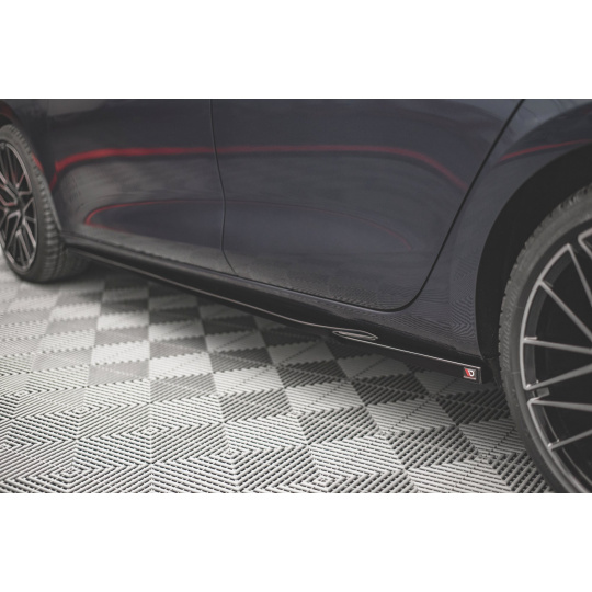 Maxton Design difuzory pod boční prahy pro Seat Leon FR Mk4, černý lesklý plast ABS
