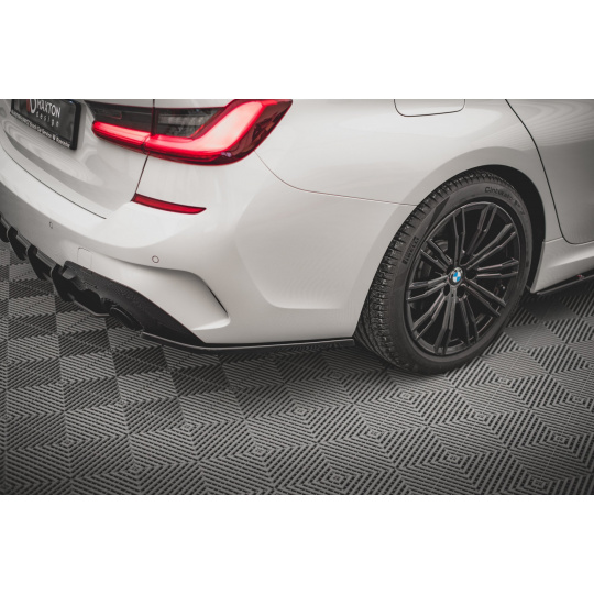 Maxton Design boční difuzory pod zadní nárazník ver.2 pro BMW řada 3 G20 M-Pack, G21 M-Pack, černý lesklý plast ABS