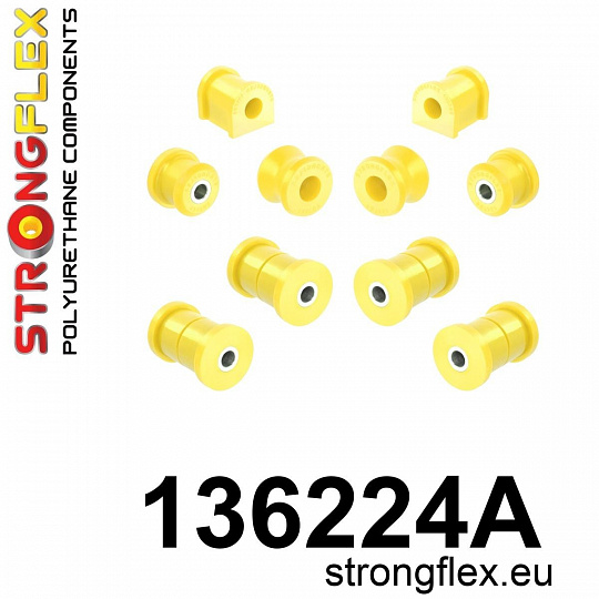 136224A: Strongflex Sada silentbloků zadního zavěšení varianta SPORT 136224A: Strongflex Sada silentbloků zadního zavěšení varianta SPORT
