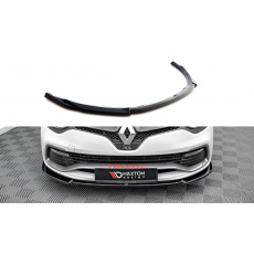 Maxton Design spoiler pod přední nárazník ver.2 pro Renault Clio RS Mk4, černý lesklý plast ABS