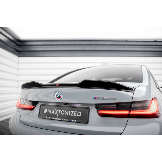 Maxton Design prodloužení spoileru 3d pro BMW řada 3 G20 Facelift M340i, G20 Facelift M-Pack, černý lesklý plast ABS