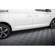 Maxton Design difuzory pod boční prahy pro Volkswagen Caddy Mk5, černý lesklý plast ABS, Maxi