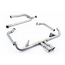 Milltek Sport kompletní výfukový systém vč. náhrady katalyzátoru pro Porsche Cayman 718 GTS 2.5T 2016-2020, typ koncovek: GT-100 leštěné