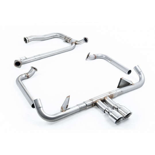 Milltek Sport kompletní výfukový systém vč. náhrady katalyzátoru pro Porsche Cayman 718 GTS 2.5T 2016-2020, typ koncovek: GT-100 leštěné