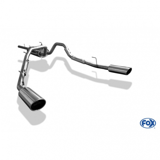 Fox Sportauspuff koncový tlumič výfuku s koncovkou 129x106 Typ 32 na obou stranách pro Dodge RAM 1500 2010- s motorem 5.7 l