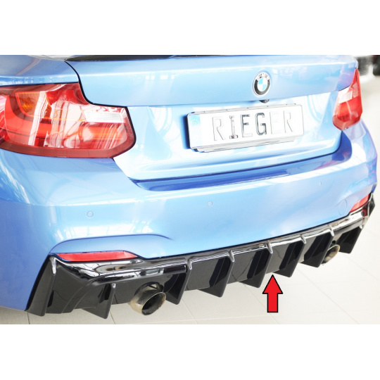 Rieger vložka zadního nárazníku pro BMW řada 2 F23 kabriolet, plast ABS lakovaný do černé lesklé barvy