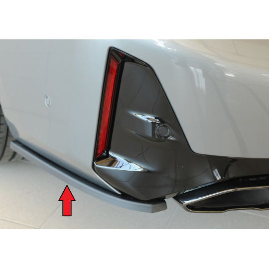 Rieger spoiler pod zadní nárazník na levé straně pro BMW řada 3 G21 touring r.v. 07/22-, plast ABS bez povrchové úpravy