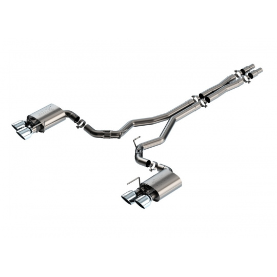 Borla Cat-Back výfukový systém "ATAK" pro Ford Mustang Dark Horse, 5l V8, automat/manual, r.v. 2024, typ koncovek: chromové