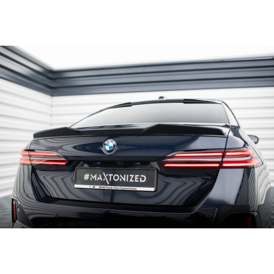 Maxton Design prodloužení spoileru 3d pro BMW řada 5 G60 M-Pack, černý lesklý plast ABS