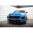 Maxton Design spoiler pod přední nárazník ver.2 pro Porsche Macan Mk1, černý lesklý plast ABS