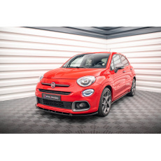 Maxton Design spoiler pod přední nárazník pro Fiat 500X Mk1 Facelift Sport, černý lesklý plast ABS