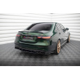 Maxton Design středový spoiler pod zadní nárazník s žebrováním pro Mercedes třída E W213 Facelift/63AMG, černý lesklý plast ABS