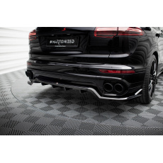 Maxton Design středový spoiler pod zadní nárazník s žebrováním pro Porsche Cayenne Mk2 Facelift, černý lesklý plast ABS Maxton Design středový spoiler pod zadní nárazník s žebrováním pro Porsche Cayenne Mk2 Facelift, černý lesklý plast ABS