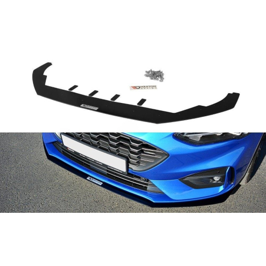 Maxton Design "Racing" spoiler pod přední nárazník pro Ford Focus, Focus ST Mk4, plast ABS bez povrchové úpravy