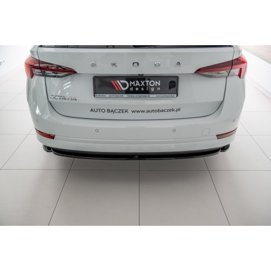 Maxton Design spoiler pod zadní nárazník pro Škoda Octavia Mk4, černý lesklý plast ABS Maxton Design spoiler pod zadní nárazník pro Škoda Octavia Mk4, černý lesklý plast ABS