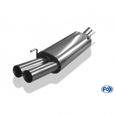 Fox Sportauspuff koncový tlumič výfuku s koncovkou 2x76 Typ 10 pro Volkswagen Golf IV s motorem 1.6, 1.8, 1.9 TDI, 2.0
