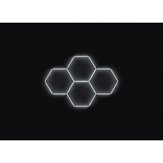 Kompletní LED hexagonové svítidlo bílé 6500 K, rozměr: 4 elementy 241 x 168 cm Kompletní LED hexagonové svítidlo bílé 6500 K, rozměr: 4 elementy 241 x 168 cm
