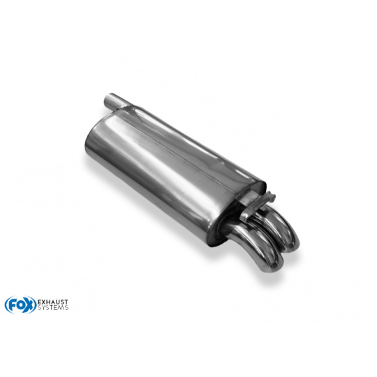 Fox Sportauspuff koncový tlumič výfuku s koncovkou 2x55 Typ 26 pro Audi 100 C3 s motorem 2.3