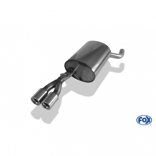 Fox Sportauspuff koncový tlumič výfuku s koncovkou 2x76 Typ 13 pro Škoda Octavia 1U s motorem 1.8 T 110