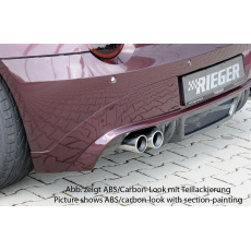 Rieger spoiler pod zadní nárazník pro BMW Z4 E85 roadster před faceliftem r.v. 02/03-12/05, plast ABS bez povrchové úpravy, pro vozy s dvojitou koncovkou vlevo 2 x 76 mm