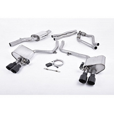 Milltek sport ValveSonic výfukový systém cat-back Electronic Valved System pro Audi S5 3.0 TFSI B8.5 Sportback 2012-2016, typ koncovek: GT-100 černé