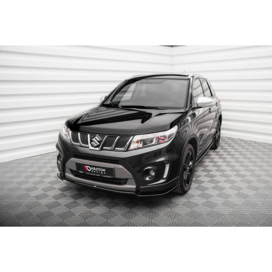Maxton Design spoiler pod přední nárazník pro Suzuki Vitara S Mk2, černý lesklý plast ABS