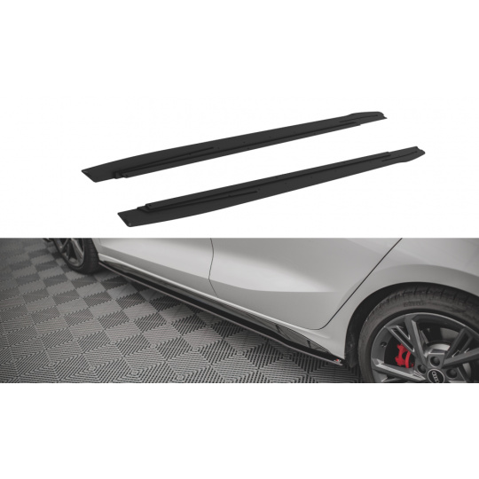 Maxton Design "Street Pro" difuzory pod boční prahy pro Audi S3 8Y, plast ABS bez povrchové úpravy