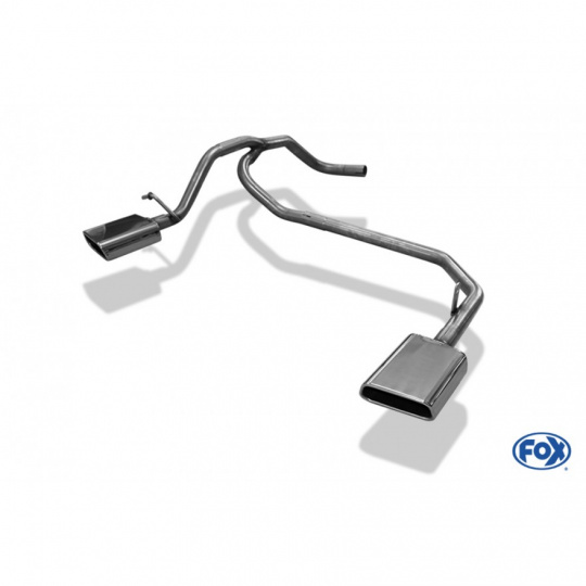 Fox Sportauspuff koncový díl výfuku s koncovkou 145x65 Typ 59 na obou stranách pro Škoda Citygo 2011- s motorem 1.0