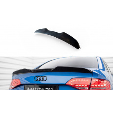 Maxton Design prodloužení spoileru 3d pro Audi S4 B8, černý lesklý plast ABS, Sedan