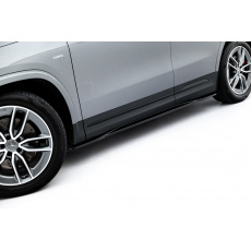 Maxton Design difuzory pod boční prahy pro Mercedes GLA H247 Facelift /AMG 35, černý lesklý plast ABS