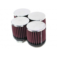 K&N sada univerzálních filtrů se vstupem 52 mm a výškou 76 mm, kovový vrchlík, 4 vzduchové filtry K&N sada univerzálních filtrů se vstupem 52 mm a výškou 76 mm, kovový vrchlík, 4 vzduchové filtry