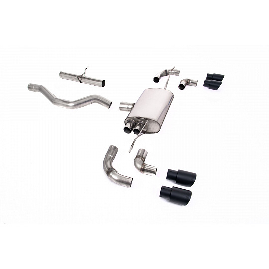 Milltek Sport výfukový systém OPF/GPF Back bez rezonátoru (hlasitější) pro Land rover Defender 90 3.0 I6 P400 (s OPF/GPF a bez OPF/GPF) 2020-2024, GT-90 černé koncovky