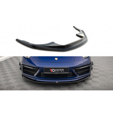 Maxton Design spoiler pod přední nárazník pro Porsche 911 992 Carrera/Carrera S Aero, černý lesklý plast ABS